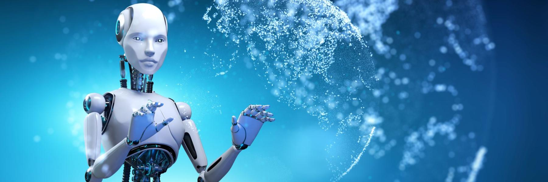 Roboter mit Daten Cloud